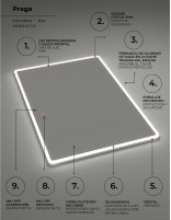 Espejo de baño con luz LED incorporada datos