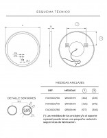 espejo redondo baño croquis