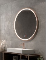 Espejo redondo oro rosa