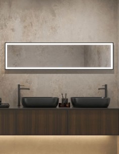 Espejo negro rectangular modelo New York horizontal 2