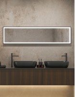 Espejo negro rectangular