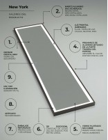 Espejo negro rectangular datos