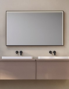 Espejo con sensor oculto Ability negro de Led Imex