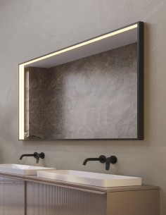 Espejo con sensor oculto Ability negro de Led Imex 2