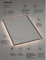 Espejo rectangular acero inoxidable dorado datos