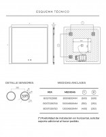 Espejo marco iluminado croquis