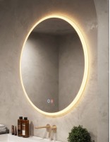 Espejo redondo marco iluminado