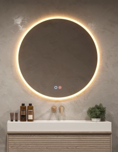 Espejo redondo marco iluminado modelo Atenas de Led Imex 2