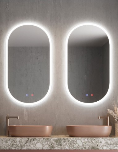 Espejo ovalado marco iluminado modelo Canadá