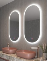 Espejo ovalado marco iluminado