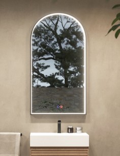 Espejo led marco negro modelo ROMA de Led Imex