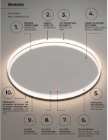 Espejo negro redondo datos