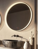 Espejo negro redondo BOLONIA detalle