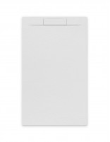 Plato de ducha de resina y carga mineral textura pizarra blanco