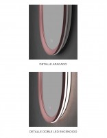 Espejo ovalado baño detalles