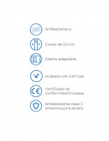 Plato de ducha de resina y carga mineral textura pizarra detalles