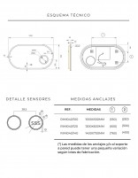 Espejo ovalado led croquis
