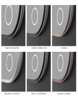 Espejo ovalado led acabados