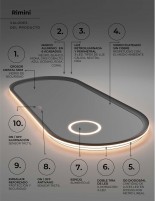 Espejo ovalado led datos