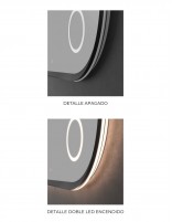 Espejo ovalado led detalles