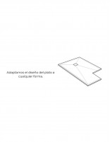 Plato de ducha de resina y carga mineral textura pizarra diseño adaptable