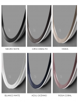 Espejo redondo retroiluminado acabados