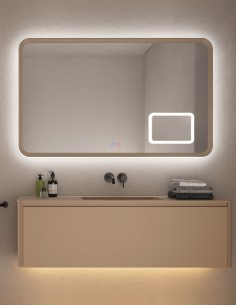 Espejo led enmarcado modelo con diferentes colores y espejo aumento DUOMO de LED Imex