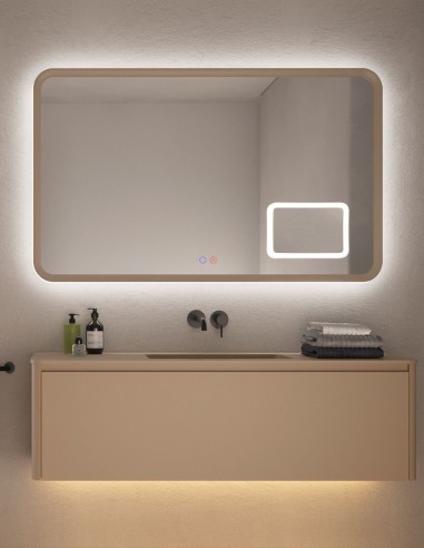 Espejo led enmarcado modelo con diferentes colores y espejo aumento DUOMO de LED Imex