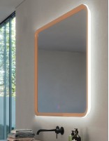 Espejo led enmarcado 80x80 cm. SIN AUMENTO