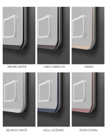 Espejo led enmarcado acabados