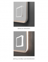 Espejo led enmarcado detalle