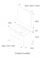Mueble lavabo Salgar croquis