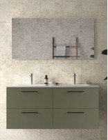 Mueble lavabo doble Salgar green satin