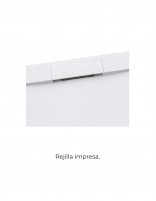 Plato de ducha de resina y carga mineral textura pizarra rejilla