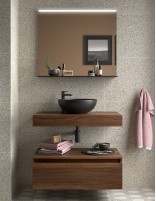 Conjunto encimera + cajonera Domus de Salgar nogal