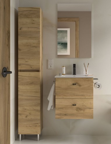 Mueble baño fondo reducido Salgar modelo Inara con lavabo incluido