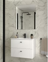 Mueble baño fondo reducido Salgar white gloss 70