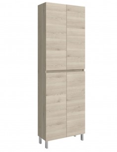 Armario auxiliar baño modelo Infinity de 4 puertas roble áfrica 2