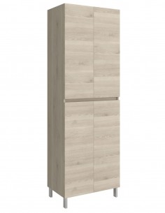 Armario alto de baño modelo Infinity de 4 puertas roble áfrica 2