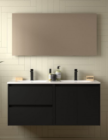 Mueble baño Noja Salgar black satin