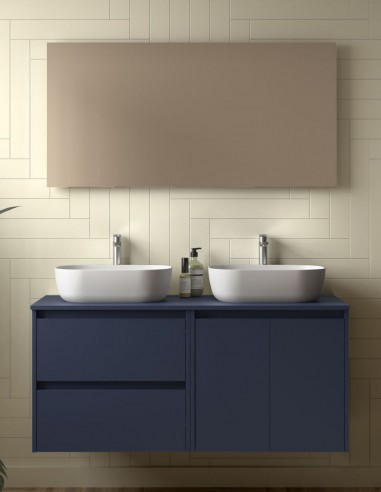 Mueble baño Noja Salgar sobre encimera blue satin
