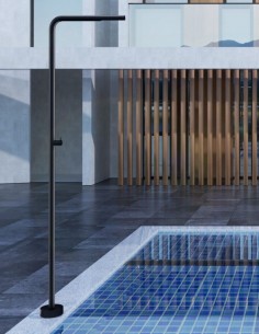 Ducha piscina negra modelo acero inoxidable S316 Texas de Imex 2