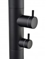 Ducha de piscina negra manetas