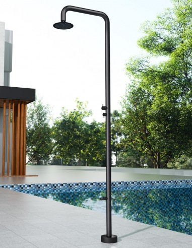 Ducha de piscina negra modelo acero inoxidable S316 Michigan de Imex
