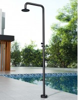 Ducha de piscina negra modelo acero inoxidable S316 Michigan de Imex