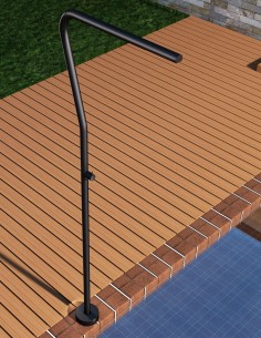 Ducha piscina negra - acero inoxidable S316 Nevada de Imex 2