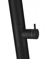 Ducha exterior piscina acero inoxidable​ negra maneta