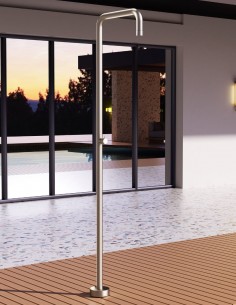 Ducha exterior piscina acero inoxidable​ azul océano de Utah 2