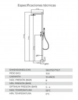 Columna ducha para piscina croquis