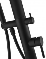 Columna ducha para piscina negra manetas